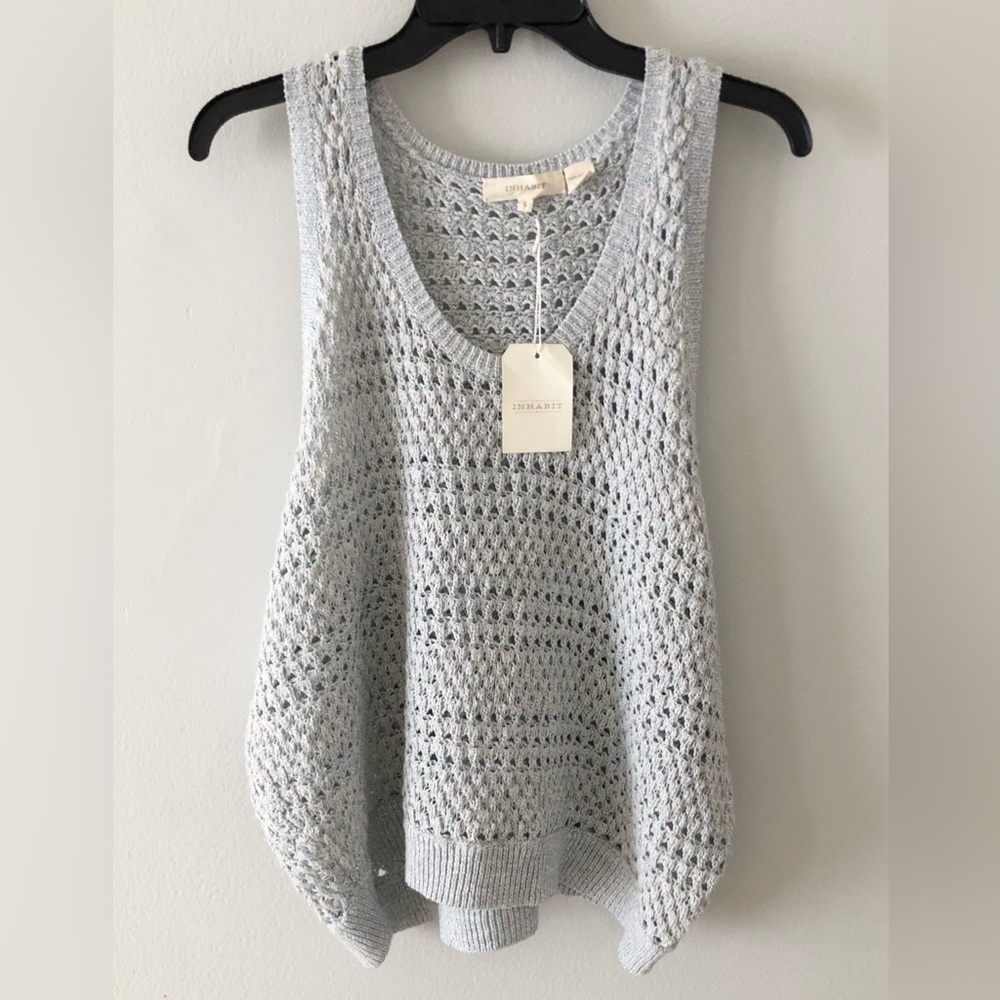 🔥Inhabit Cotton Open-Knit Sleeveless Tank NWT